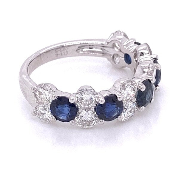 Stunning Sapphire and Diamond Wedding Band