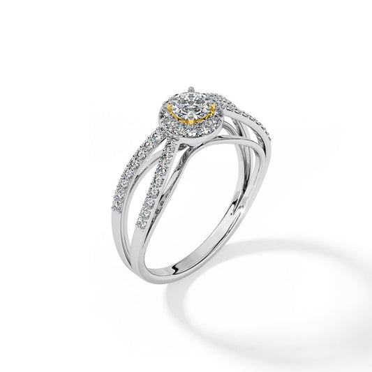 Lotus Solitaire ring