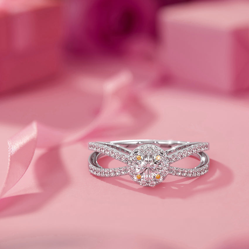 Lotus Solitaire ring