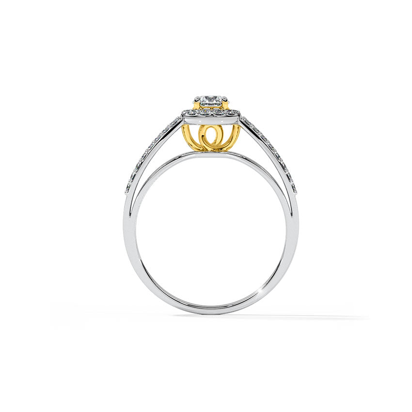 Lotus Solitaire ring